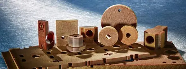 A group of wooden parts sitting on top of a table.